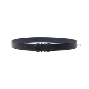 [롯데백화점]페라가모 SS25 남성 간치니 리버서블 벨트 67 A254 NERO MIDNIGHT 0770682