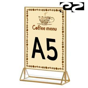 EZ 금테 아크릴 A5 POP T자 꽂이 매뉴판 스텐드