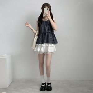입꼬 / 올리비아 시어커 체크 레이어드 나시
