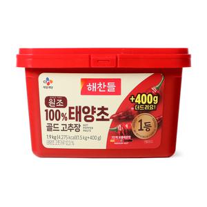 [연중무휴] 해찬들 원조태양초골드고추장 1.9kg