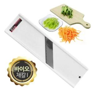 바이오 채칼 보조판분리 2단계 채크기 사선 강판 파 멀티 슬라이서 당근 칼 채썰기 채 야채 무채칼 주방