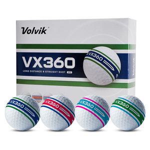 [볼빅] VX360 듀얼컬러 3피스 360도 퍼팅라인 골프공 1더즌(12구)