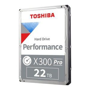 창의적인 전문가를 위한 Toshiba X300 PRO 22TB 고부하 성능 3.5인치 내장 하드 드라이브 - 최대 300TB/연간 워크로드 속도 CMR SATA 6Gb/s 7200RPM 512MB 캐시