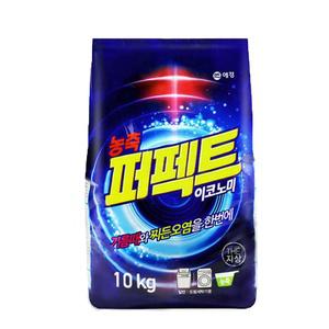 애경 퍼펙트 대용량 가루 세탁세제 10KG 일반 드럼 알칼리성 분말 빨래 통돌이 세재