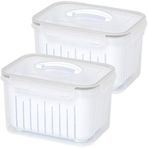 코멧 키친 과일 야채 채반형 밀폐용기 3.7L 2개