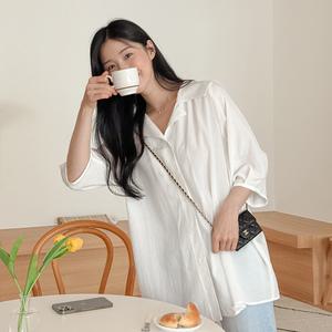 센티크 빅카라 루즈핏 롱 블라우스 82183 빅사이즈 여성의류