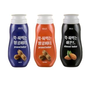 [미네스] 첨가물 제로 짜먹는 땅콩버터 클래식 330g