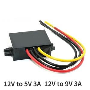차량용 DC DC 스텝 다운 컨버터 방수 전원 공급 모듈 LED 디스플레이 12V-9V 5V 3A 18W