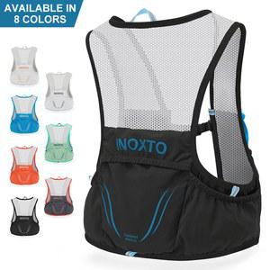 러닝 조끼 INOXTO 경량 배낭 베스트 자전거 마라톤 하이킹에 초경량 휴대용 2L 워터백