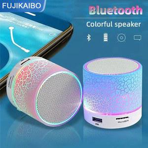 블루투스 미니 스피커 무선 컬러풀 LED TF 카드 USB 서브 우퍼 휴대용 MP3 음악 사운드 열 PC 핸드폰