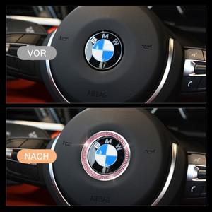 DIYSMART 스티어링 휠 엠블럼 링 데칼 스티커 BMW M3 M5 X3 X5 F30 G20 G30 G11 G01 F15 자동차 인테리어