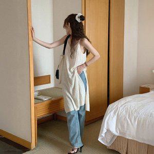 아델 니트 원피스 나시 레이어드 롱원피스