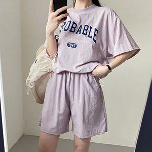 [하프클럽/]바스락 반팔 반바지 여름 트레이닝 세트 레터링 츄리닝 상하 세