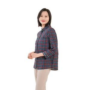 크로커다일 레이디 크로커다일레이디 레이온코튼 혼방 체크포인트 셔츠_CLDMBL202