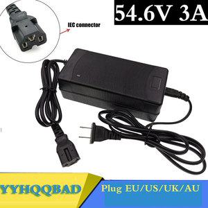 YYHQQBAD 54.6V 3A 배터리 충전기 13S 48V 리튬 이온 배터리 전기 자전거 충전기 방열