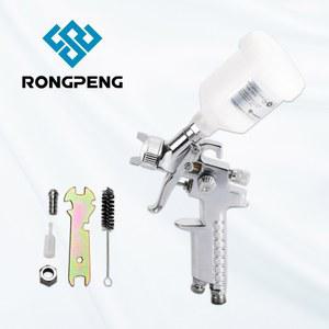 페인트 스프레이 건 후끼 RONGPENG HVLP 자동차 용 1.0mm 노즐 Refinish 미니 125CC 공압 에어 브러시