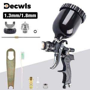 페인트 스프레이 건 후끼 전문가용 HVLP 고분무 1.3mm 1.8mm 600ml 에어 툴 DIY 다기능 무선 가구/자동차 페인팅용