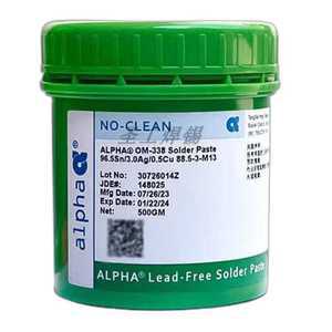 ALPHA OM338PT 무연 솔더 페이스트 OM340 OM390 CVP 390 고온 500g