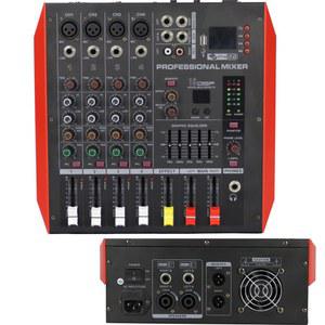 디지털 오디오 음향 믹서기 DJ 믹서 슈퍼 L4 4 채널 800W 전력 증폭기 블루투스 스테레오 사운드 믹싱 콘솔 내장 2x200 와트 파워 앰프 48V 팬텀