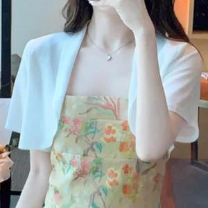 가디건 여름 여성 숏자켓 크롭 볼레로 미니 여름 볼레로 코디 카디건 코트 가디건 숏 상의