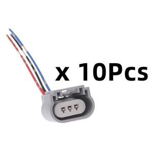 10Pcs 자동 자동차 헤드 라이트 안개 램프 소켓 H13 LED 전구 세라믹 커넥터 플러그 배선 하네스 Foglight