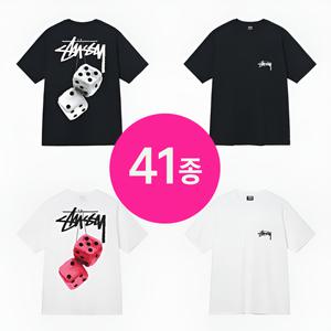 [41종]스투시 베이직 반팔 티셔츠 남녀공용 커플티 선물용 추천 [박스포장+쇼핑백]