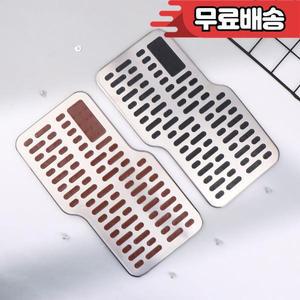 자동 발 받침 페달 플레이트 바닥 카펫 매트 Suv 용 미끄럼 방지 스테인레스 힐 패드 블랙 베이지 브라운