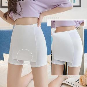 [다잇템]여성 스커트 흰색 슬림핏 미니멀리즘 속바지
