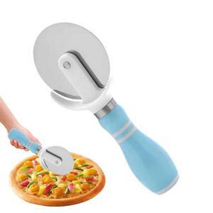 칼 스테인리스 스틸 싱글 휠 피자 커터 케이크 빵 파이 라운드 나이프 아연 합금 핸들 주방 베이킹 도구