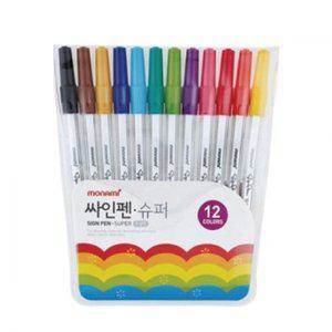 Monami S0001 12색 super12 아리랑과학 ARI 사인펜 과 (WFGILBS)