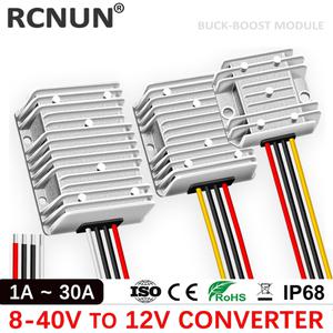 호환 RCNUN 8-40V 12V 3A 4A 6A 10A 15A 20A 25A 30A 자동 벅-부스트 DC 컨버터 레귤레이터 자동차 광용 전