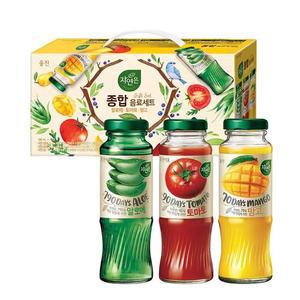 [ME0L6524_52EQ]과즙음료 자연은종합음료세트 180mL 12병