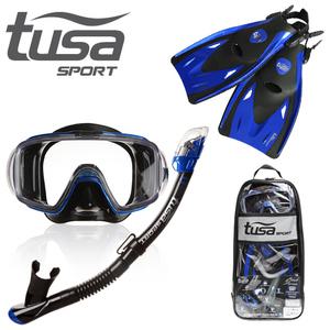 TUSA Sport 투사스포츠 성인용 마스크+스노클+핀(숏핀)세트 UP-3521QB MB