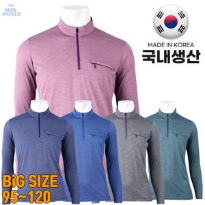 [더맨월드]PIA 집업 소프트 긴팔티 봄가을 데일리 스포츠 스판티