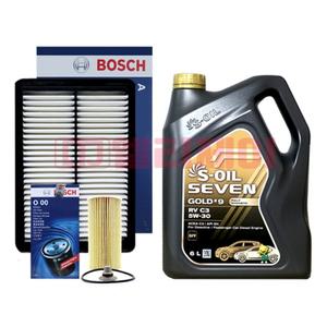 I40 디젤 엔진오일 세트 (에스오일RV 5W30 6L + 보쉬 필터 세트)
