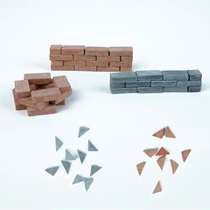 미니어처 리얼브릭 삼각벽돌 DIY 직사각 미니벽돌_50p