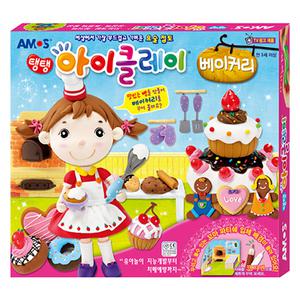 아모스 아이클레이 클레이 18g 6색 베이커리 만들기 코디펜 학습 교육용 점토 공예