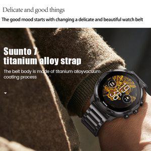 Suunto 9 Baro 스파르타 티타늄 합금 스트랩 7 금속 스포츠 스마트 워치 교체 팔찌