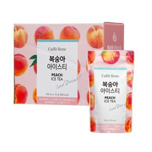 카페베네 복숭아 아이스티 파우치 190ml 10개
