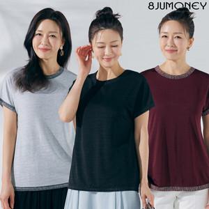 3종세트) 팔주머니 인견 블라우스 블랙+그레이+버건디