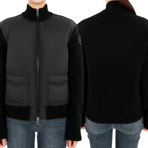 디몬트 23 F/W 몽클레어 여성 로고 패치 포켓 니트 패딩 자켓(블랙) 9B00001 M1241 999
