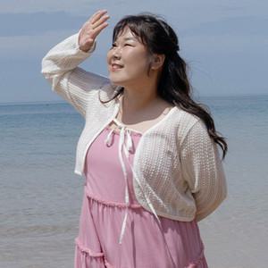 [제작] [김민경 화보] 피아 네트 조직 가디건 75223 빅사이즈 여성의류