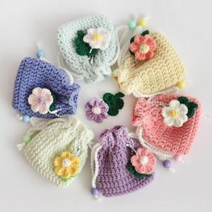 핸드메이드 복조리 뜨개 파우치 6color 수제 미니 주머니 차키 에어팟 버즈