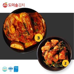 도미솔 포기 김치3kg+총각  김치2kg