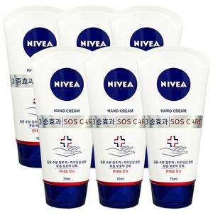 니베아 SOS 케어 핸드 크림 75ml x 6개