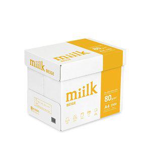 [밀크] 눈이 편한 베이지 미색 복사용지 A4용지 A4 80g 2500매 1박스 SAMU(S)