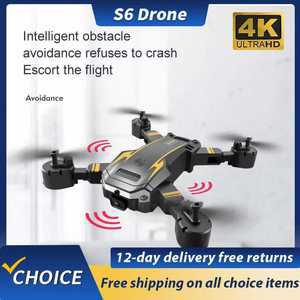 촬영용드론 S6 전문 장애물 회피 드론 8K HD 듀얼 카메라 항공 RC FPV 접이식