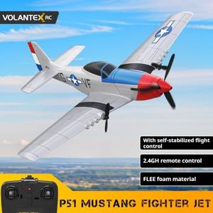 Volantex RC 전기 항공기 고정익 모델, 리모컨 FLEEX 폼, 성인용 장난감, 400mm 날개폭, P51 머스탱, 2CH R