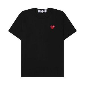 [정품아닐시3배보상] W 플레이 꼼데가르송 레드 하트 티셔츠 블랙 W Play Comme des Garcons Red Heart T-S