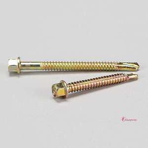 피스 육각와셔붙이나사 100개입 180mm 대용량육각 일반 유색 철판 체결용 직결 머리 장볼트 노랑 와샤 판넬